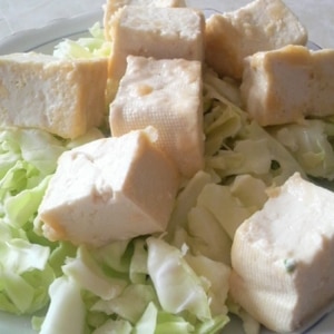 揚げ焼き豆腐の簡単サラダ